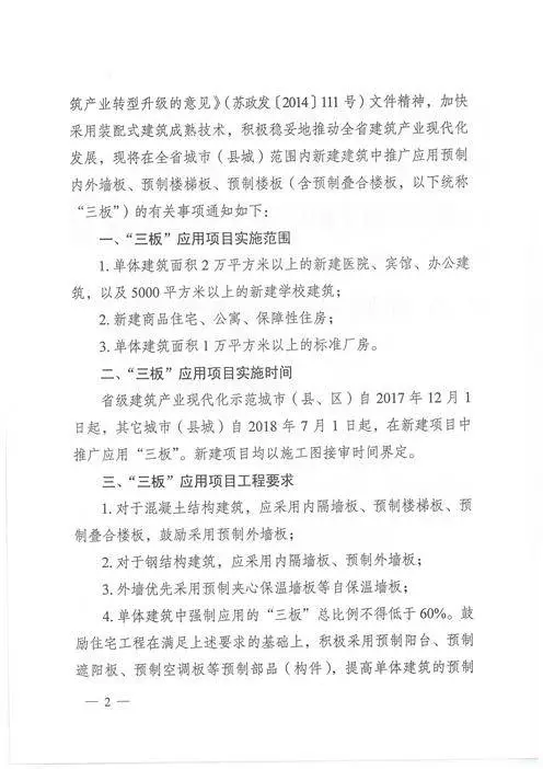 江蘇：新建建筑應(yīng)用預(yù)制內(nèi)外墻板預(yù)制樓梯板預(yù)制樓板相關(guān)要求！(圖2)